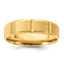 Vertical Lines Wedding Band in 14K Yellow Gold, 6mm Lightweight Comfort Fit - Sophia Jewelers