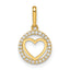 14k CZ Heart Pendant
