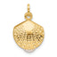 14k Polished with Freshwater Cultured Pearl Clam Pendant