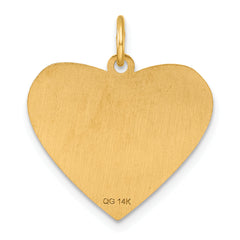 14k Polished Class of 2026 Heart Charm