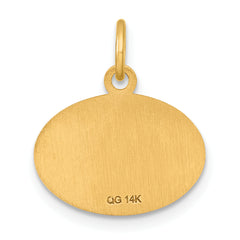 14k Polished Oval CLASS OF 2026 Charm