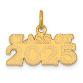 14k Polished CLASS OF 2025 Charm