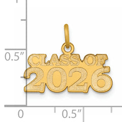 14k Polished CLASS OF 2026 Charm