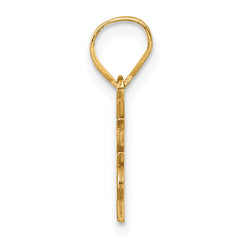 14K Graduation Cap 25 w/ Dangling Tassle Charm