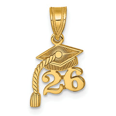 14K Graduation Cap 26 w/ Dangling Tassle Charm
