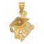 14K Graduation Cap and Slanted Diploma 2025 Charm