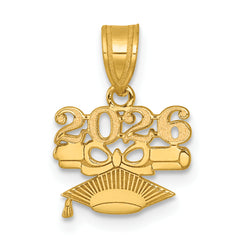 14K Graduation Cap and Diploma 2026 Charm