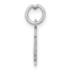 14K White Gold 2025 Graduation Cap and Diploma Charm