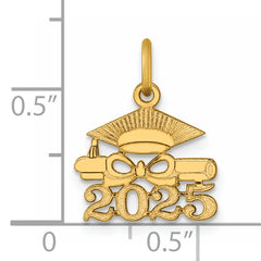 14K Graduation Cap and Diploma 2025 Charm