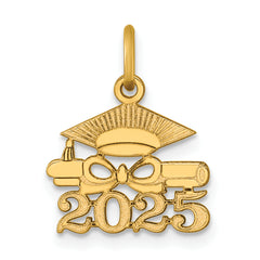 14K Graduation Cap and Diploma 2025 Charm