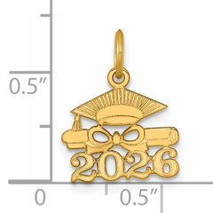 14K Graduation Cap and Diploma 2026 Charm