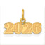 14k Polished and Satin Horizontal 2026 Charm