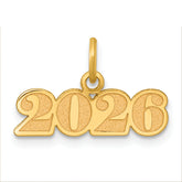 14k Polished and Satin Horizontal 2026 Charm