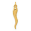 14k Polished Hollow Italian Horn Pendant