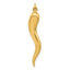 14k Polished Hollow Italian Horn Pendant