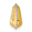 14k Polished CZ Domed Teardrop Chain Slide Pendant