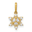 14k Polished CZ Snowflake Charm / Pendant