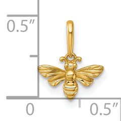 14k Polished Honey Bee Charm / Pendant