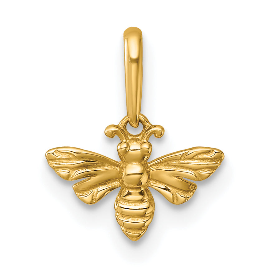 14k Polished Honey Bee Charm / Pendant