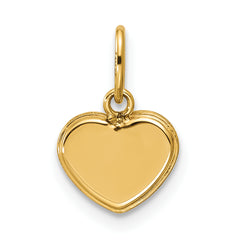 14K Polished Mother of Pearl Heart Pendant