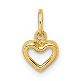 14K Polished Open Heart Pendant