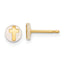 14K Polished Round Mother of Pearl with Cross Post Earrings