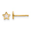 14K Polished Mother of Pearl Star Post Earrings