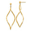 Twisted Stud Dangle Earrings in 14K Yellow Gold, 13mm - Sophia Jewelers