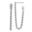 Rope Dangle Earrings in 14K White Gold - Sophia Jewelers
