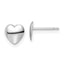 14K White Gold Polished Heart Post Earrings