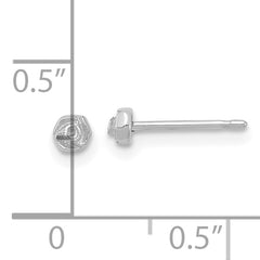 14KW Polished Rose Post Earrings