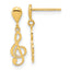 14K Polished Treble Clef Dangle Earrings