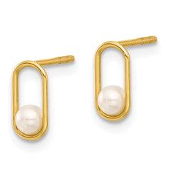 14K Freshwater Cultured Pearl Post Earrings
