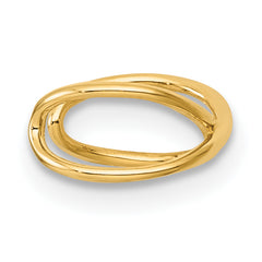 14k Polished Criss Cross Single Ear Cuff