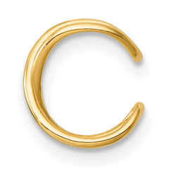 14k Polished Criss Cross Single Ear Cuff