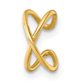 14k Polished Criss Cross Single Ear Cuff