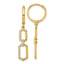 Round Cubic Zirconia Hexagon Hoop Dangle Earrings in 14K Yellow Gold, 38mm Hinged - Sophia Jewelers