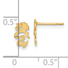 14k Polished Dragon Post Earrings