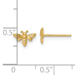 14k Polished Honey Bee Post Earrings