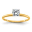 Lab-Grown Diamond Solitaire Engagement Ring in 14K Two-Tone Gold (1/2 ct.), Size 7 - Sophia Jewelers