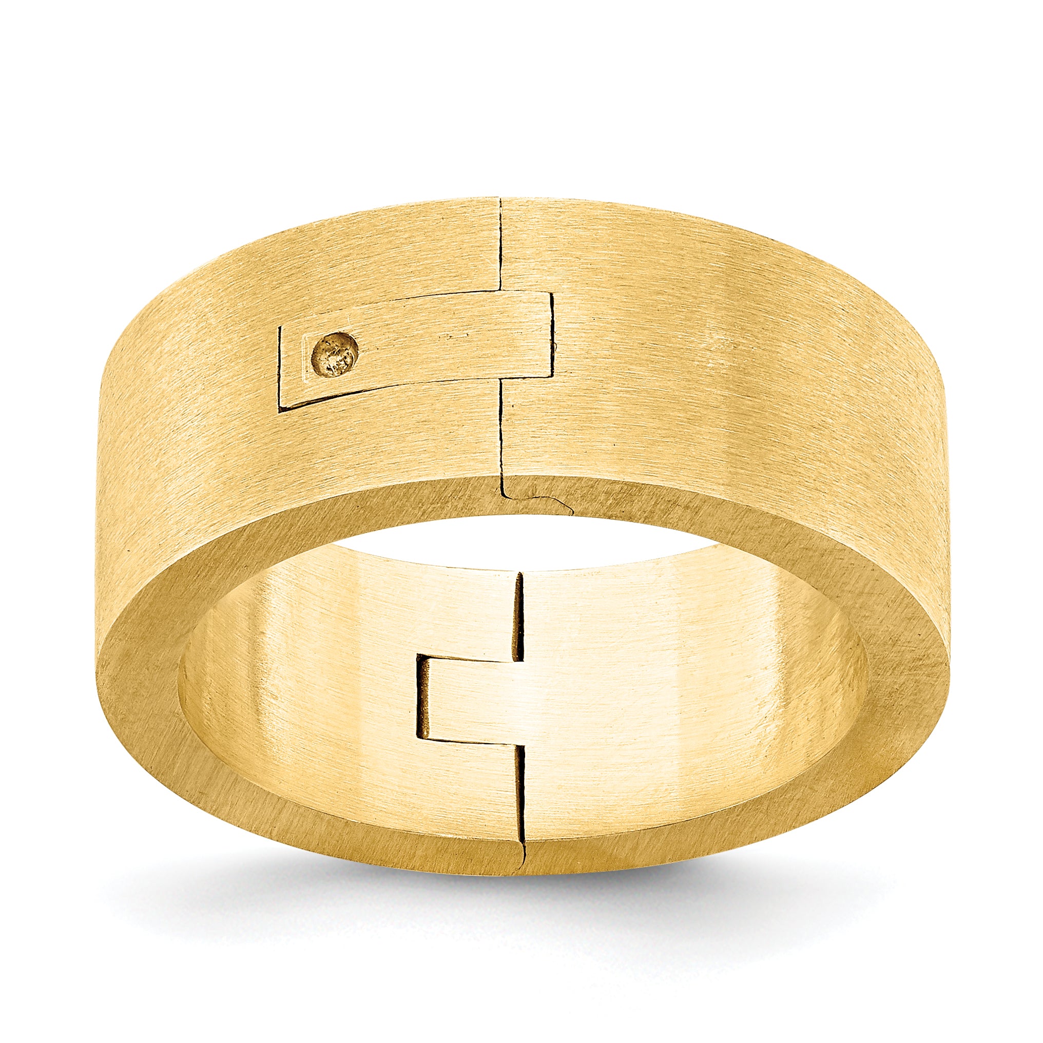 14k Yellow Gold 8mm CLIQ Hinged Shank Size 9.5