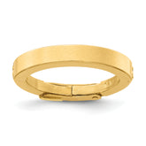 14ky 3mm Finger Fit Widetop Adjustable Shank