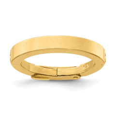 14ky 3mm Finger Fit Widetop Adjustable Shank