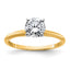 Round Lab-Grown Diamond Solitaire Engagement Ring in 14K Two-Tone Gold (3 ct.), Size 7 - Sophia Jewelers