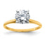 Lab-Grown Diamond Solitaire Engagement Ring in 14K Two-Tone Gold (1 3/4 ct.), Size 7 - Sophia Jewelers