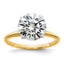 Lab-Grown Diamond Solitaire Engagement Ring in 14K Two-Tone Gold, 8.75mm (3 ct., VS/SI+ G+), Size 7 - Sophia Jewelers