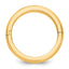 14K yellow gold 8mm half round hinged wedding band - side view