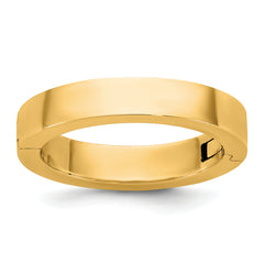 14ky CLIQ 4mm Hinged Flat Wedding Band Size 12