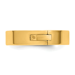 14ky CLIQ 5mm Hinged Flat Wedding Band Size 12.5