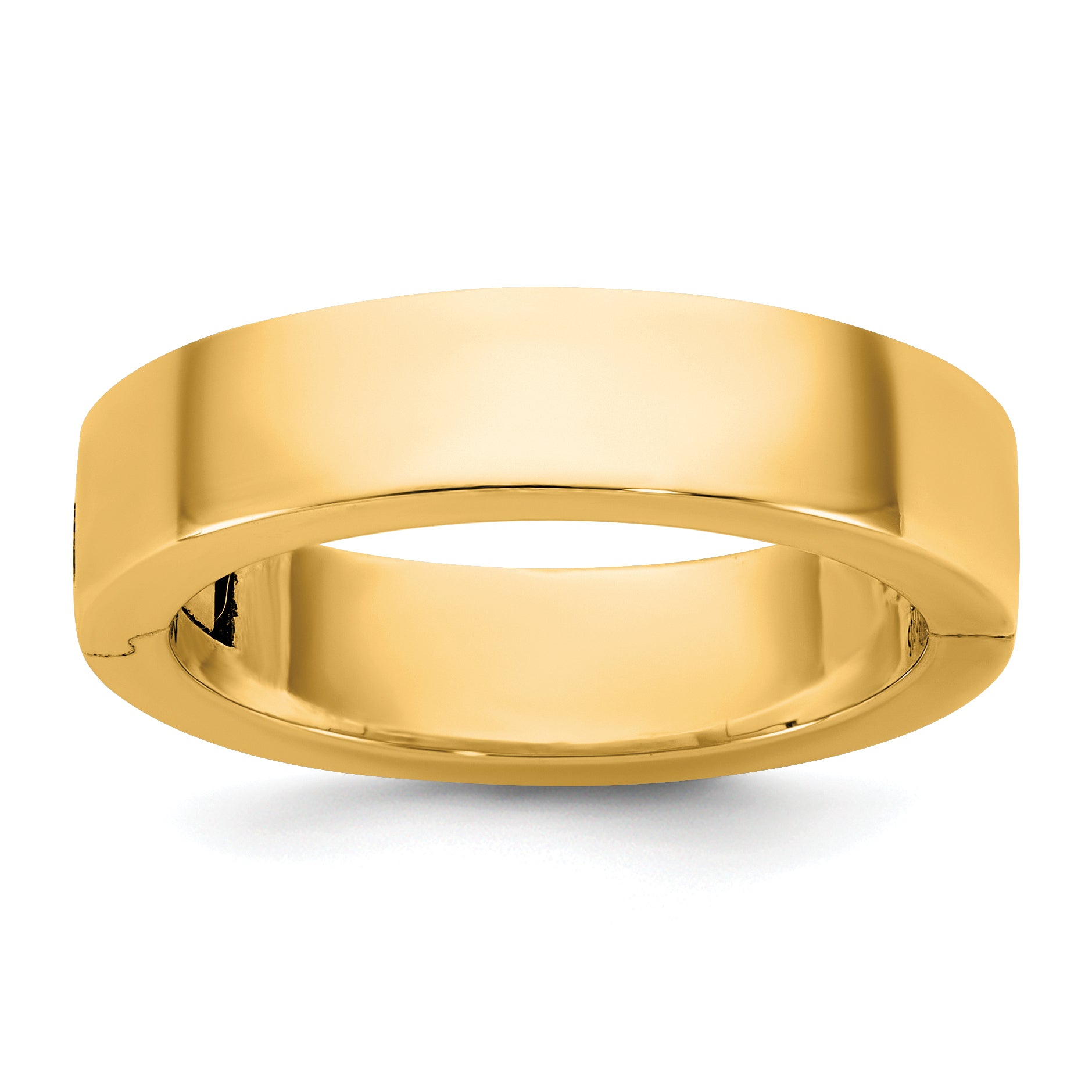 14ky CLIQ 5mm Hinged Flat Wedding Band Size 12.5